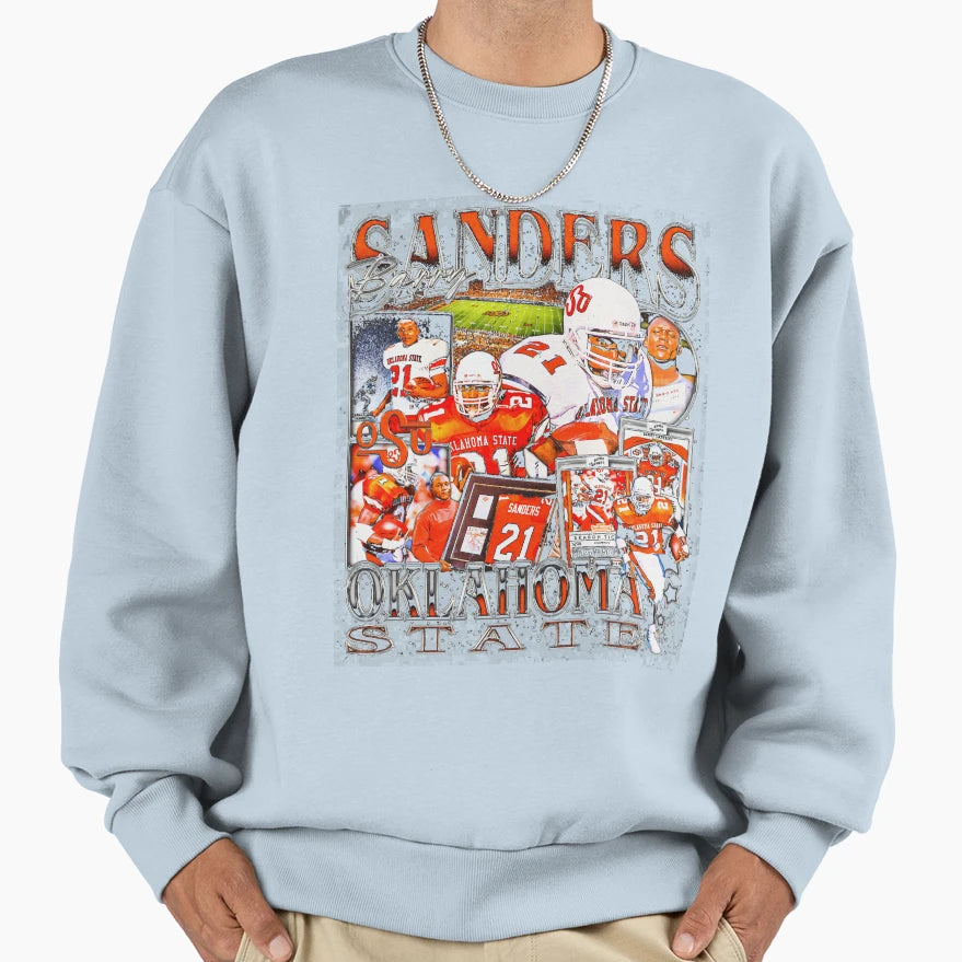 Barry Sanders College Bootleg Sweatshirt - Custom Art Print Men Women - T-Shirt, Sweatshirt, Hoodie