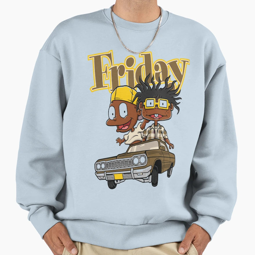 Friday Rugrat Vibes Collective Sweatshirt - Minimalist Print Men Women - T-Shirt, Sweatshirt, Hoodie