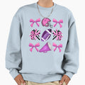 Cheer Football Purple Sweatshirt - Graphic Print Men Women - T-Shirt, Sweatshirt, Hoodie