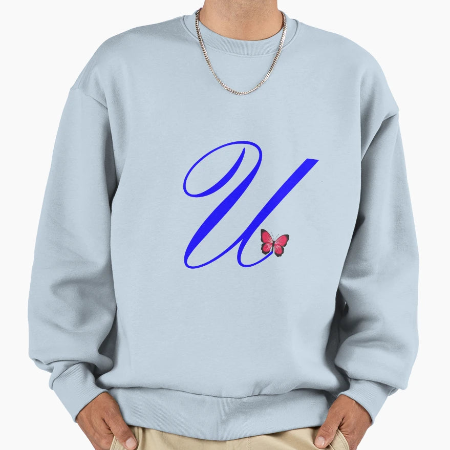 Letter U Alphabet Sweatshirt - Streetwear Style Unisex - T-Shirt, Sweatshirt, Hoodie