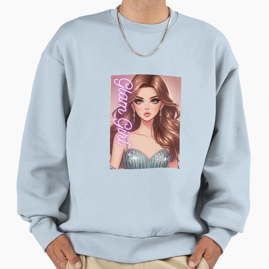 Glam Girl3 Sweatshirt - Aesthetic Graphic for Adults - T-Shirt, Sweatshirt, Hoodie