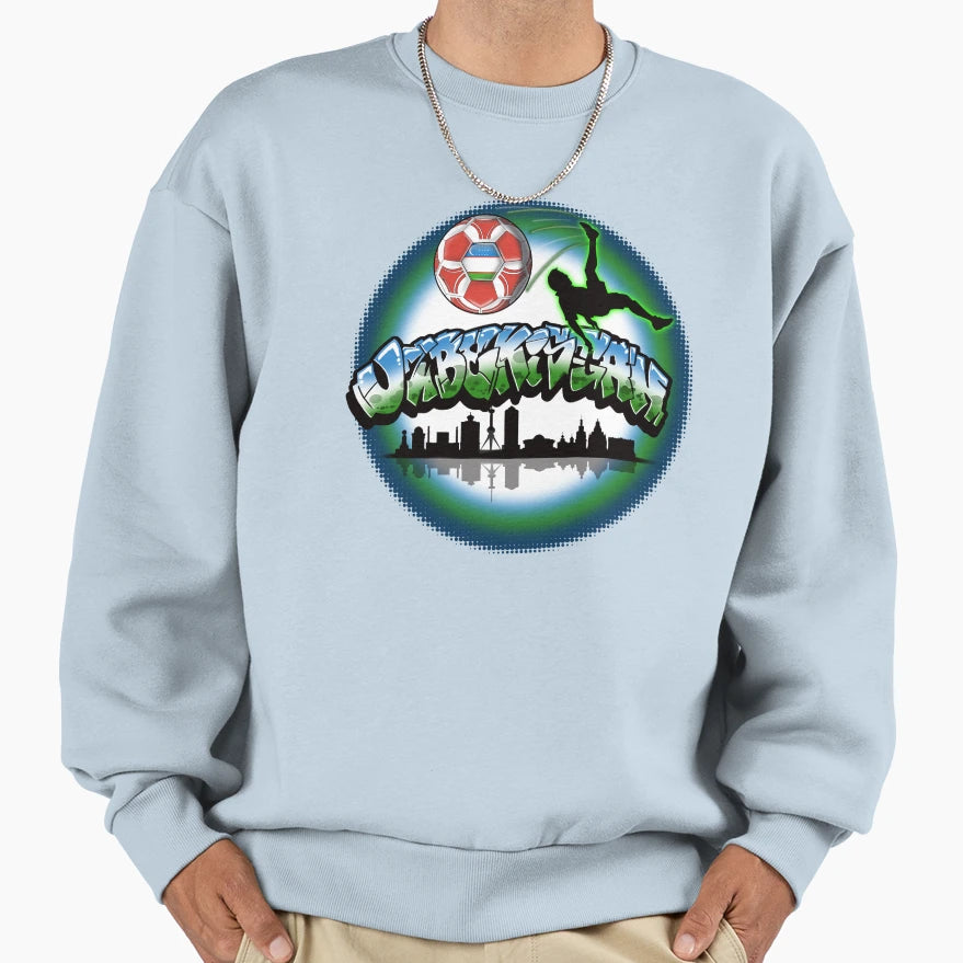 Uzbekistan Futbol Sweatshirt - Minimalist Print for Adults - T-Shirt, Sweatshirt, Hoodie