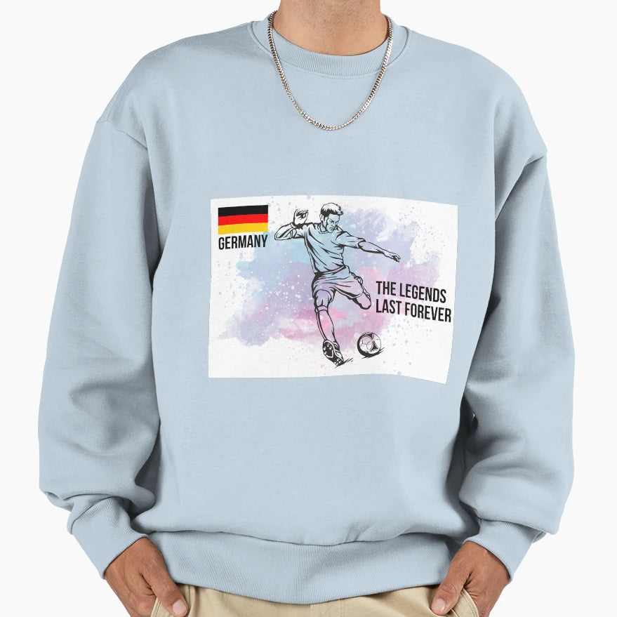 German Football Player Kicking Sweatshirt - Novelty Apparel Unisex - T-Shirt, Sweatshirt, Hoodie