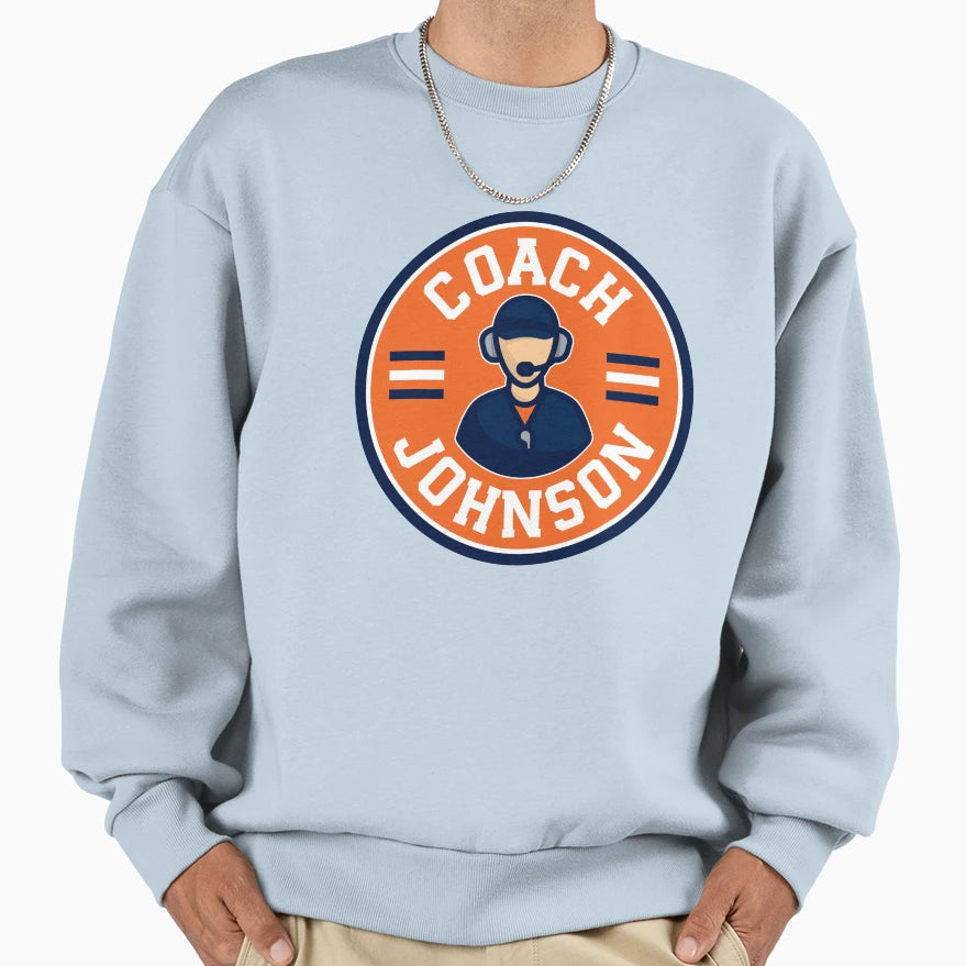 Coach Johnson Bears Orange Logo Sweatshirt - Novelty Apparel for Adults - T-Shirt, Sweatshirt, Hoodie