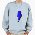 Blue Lightning Bolt Sweatshirt - Unique Graphic Men Women - T-Shirt, Sweatshirt, Hoodie
