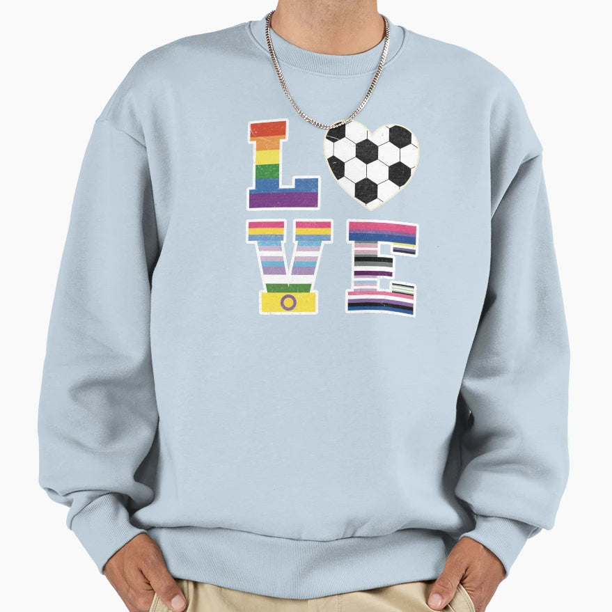 Soccer Pride Lgbtq Flags Love Sweatshirt - Custom Art Print Men Women - T-Shirt, Sweatshirt, Hoodie