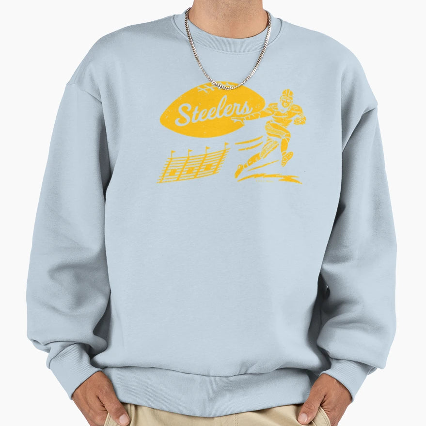 Football Pittsburgh Steelers Yellow Sweatshirt - Trendy Graphic for Adults - T-Shirt, Sweatshirt, Hoodie
