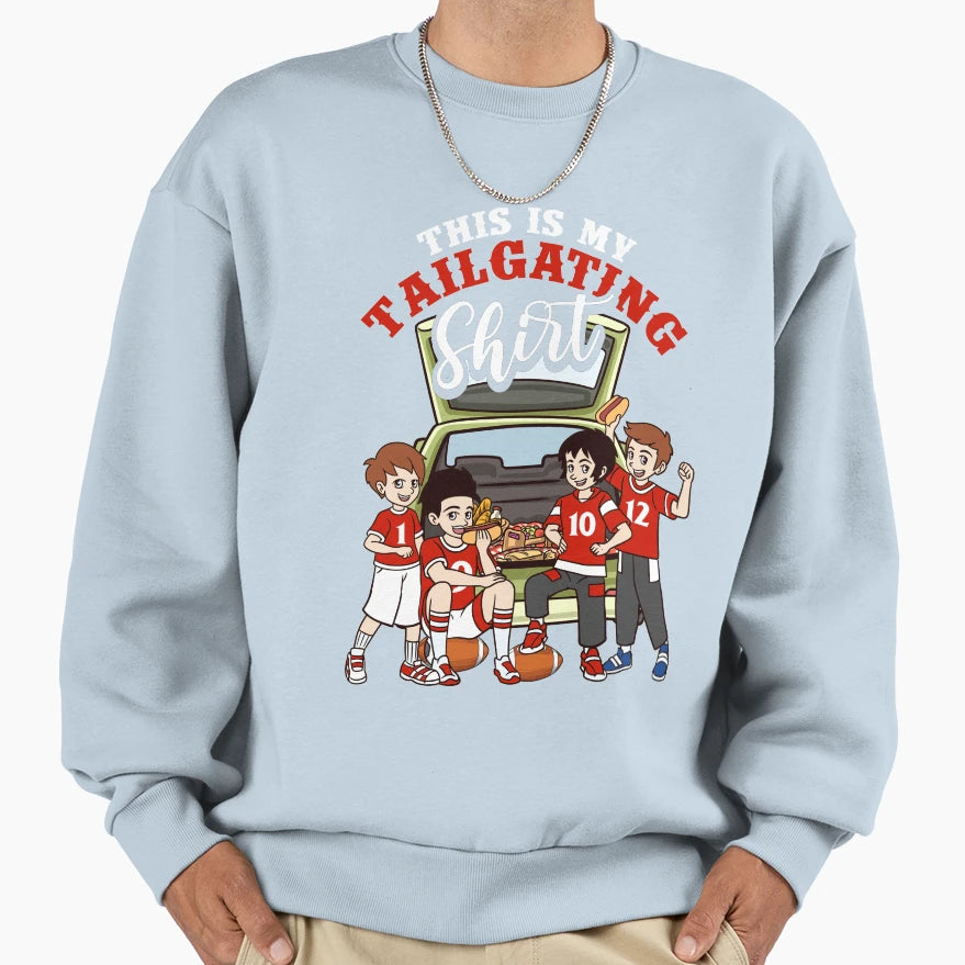 Tailgate Party Football Bbq Sweatshirt - Custom Art Print for Adults - T-Shirt, Sweatshirt, Hoodie