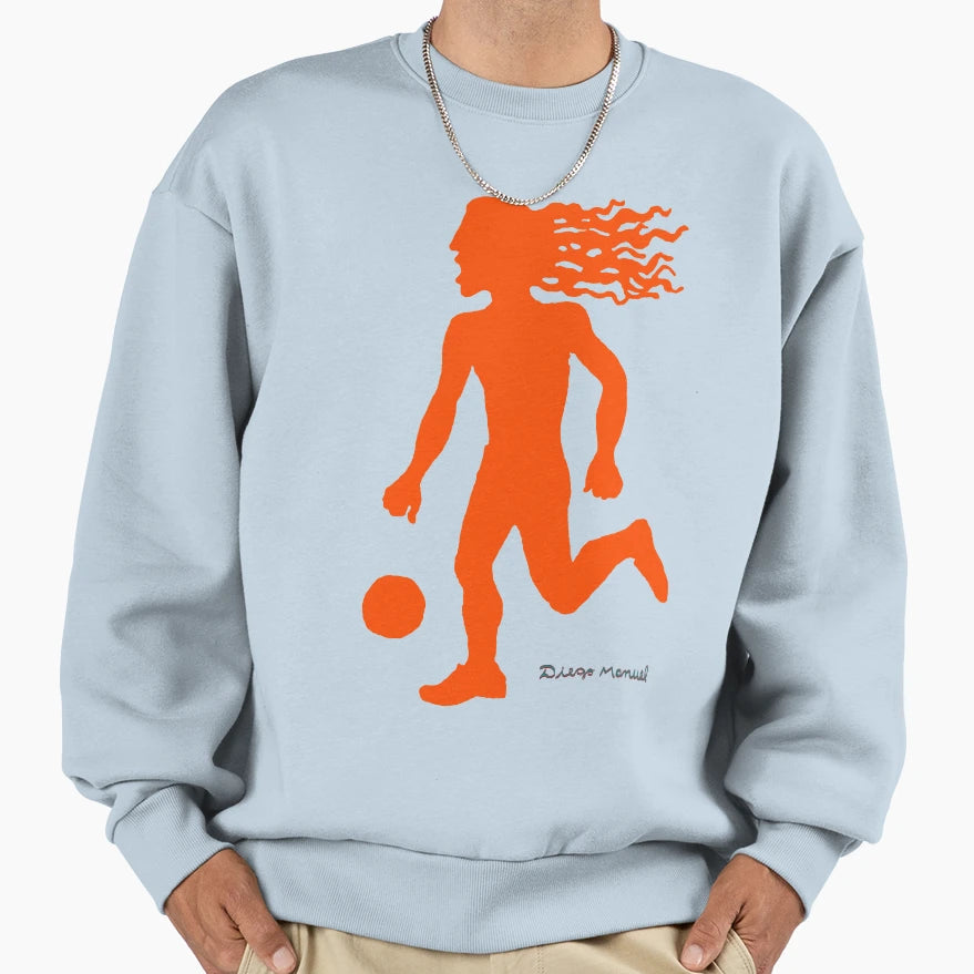 Football Player Sweatshirt - Minimalist Print Men Women - T-Shirt, Sweatshirt, Hoodie
