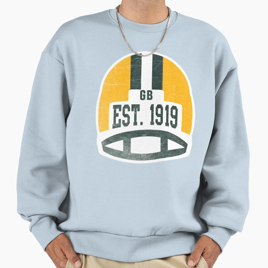 Green Bay Throwback Football Sweatshirt - Fun Novelty Design for Adults - T-Shirt, Sweatshirt, Hoodie