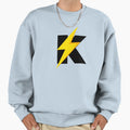 K Lightning Bolt Smiley Face Sweatshirt - Fun Novelty Design Men Women - T-Shirt, Sweatshirt, Hoodie