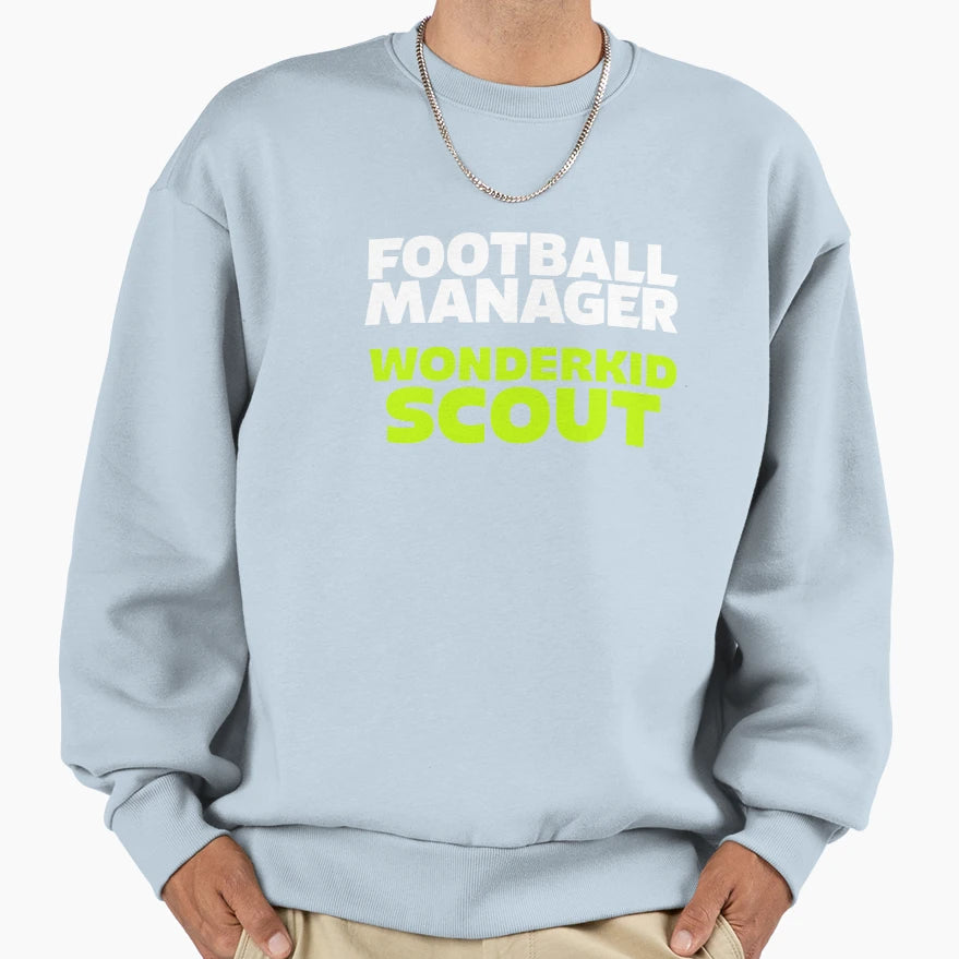 Football Manager Wonderkid Scout Sweatshirt - Aesthetic Graphic for Adults - T-Shirt, Sweatshirt, Hoodie