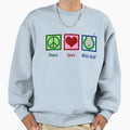 Peace Love Mini Golf Sweatshirt - Trendy Graphic Unisex - T-Shirt, Sweatshirt, Hoodie