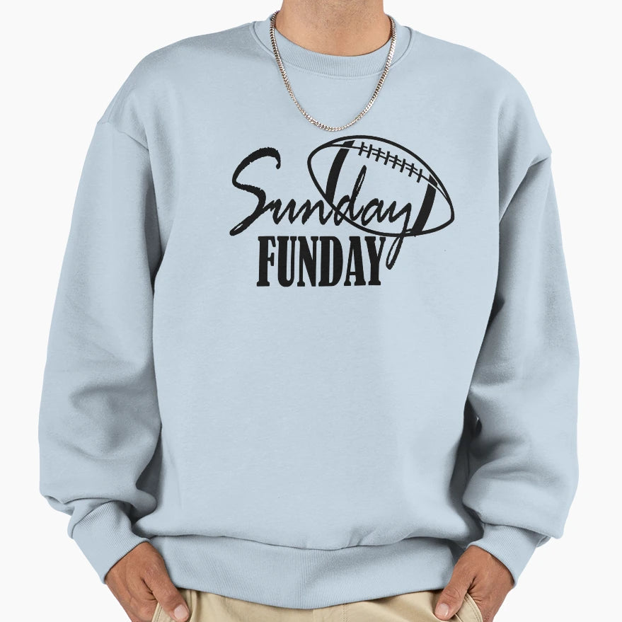 Sunday Funday Football Sport Short T-Shirt - Minimalist Print Men Women - T-Shirt, Sweatshirt, Hoodie