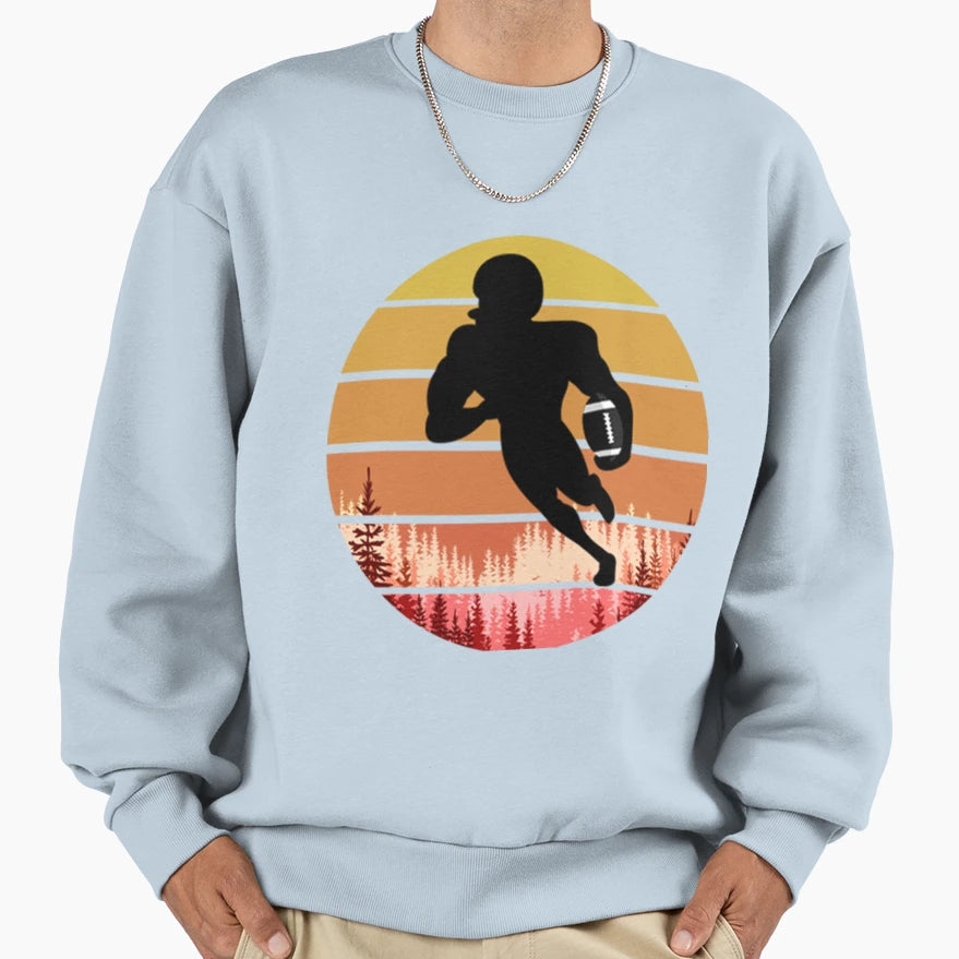 American Football Player Sweatshirt - Aesthetic Graphic Men Women - T-Shirt, Sweatshirt, Hoodie