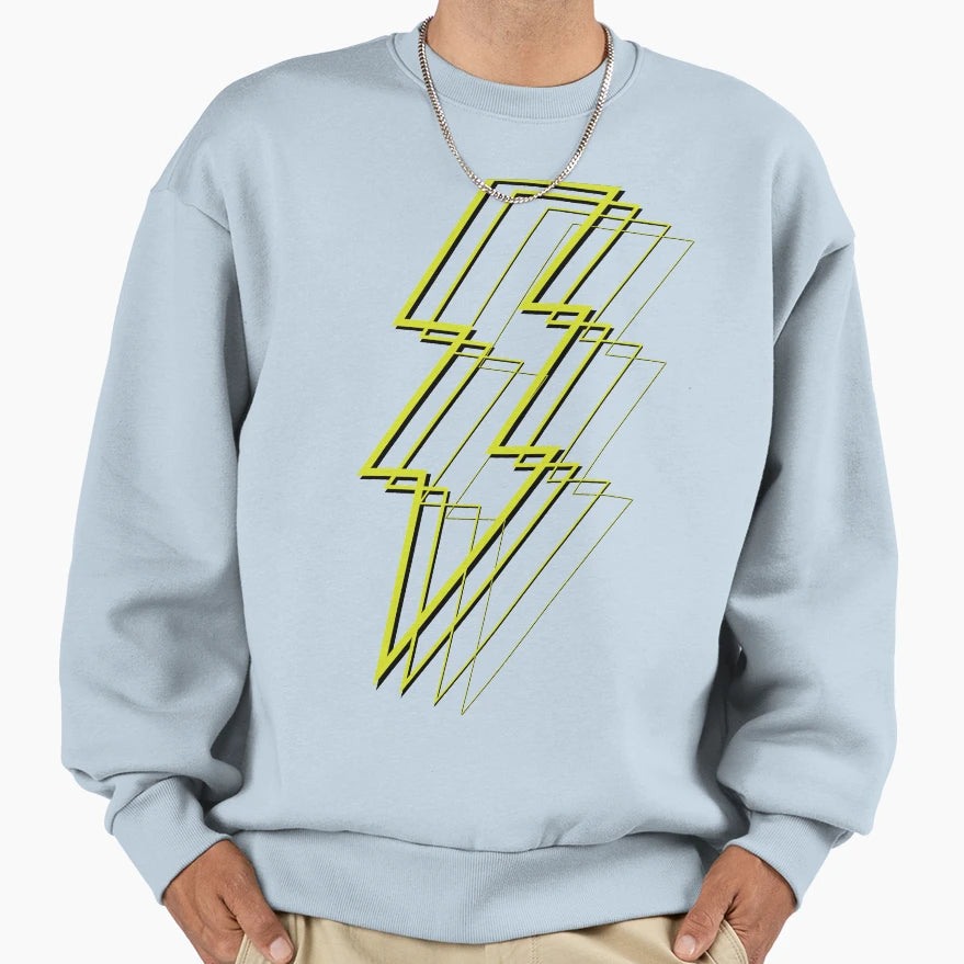 Lightening Bolt Green Sweatshirt - Streetwear Style for Adults - T-Shirt, Sweatshirt, Hoodie