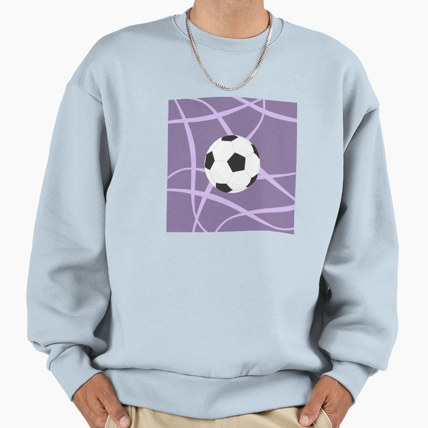 Football Purple Sweatshirt - Minimalist Print Men Women - T-Shirt, Sweatshirt, Hoodie