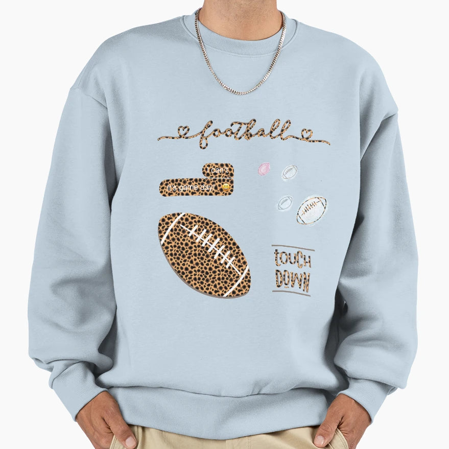 Cheetah Animal Watercolor Football Sweatshirt - Unique Graphic for Adults - T-Shirt, Sweatshirt, Hoodie