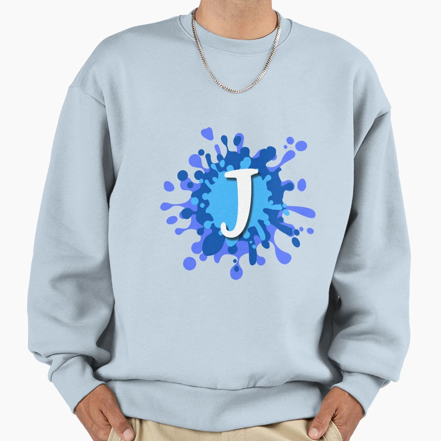 Letter J Sweatshirt - Casual Everyday Wear Men Women - T-Shirt, Sweatshirt, Hoodie