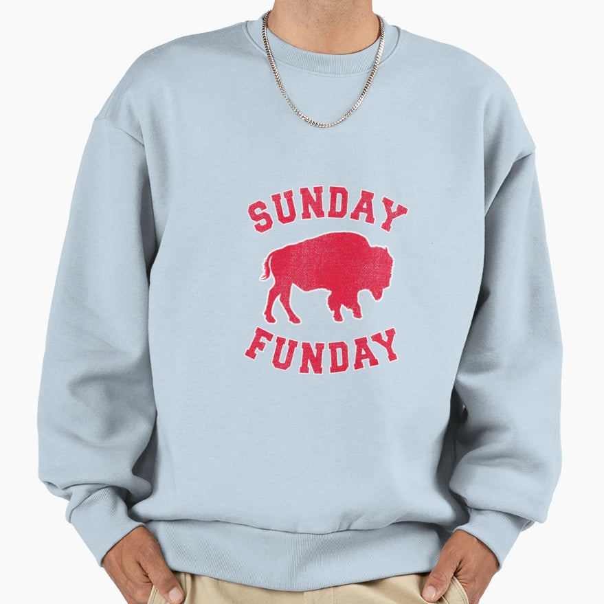 Sunday Funday 716 Buffalo New York Bflo Sweatshirt - Trendy Graphic Unisex - T-Shirt, Sweatshirt, Hoodie