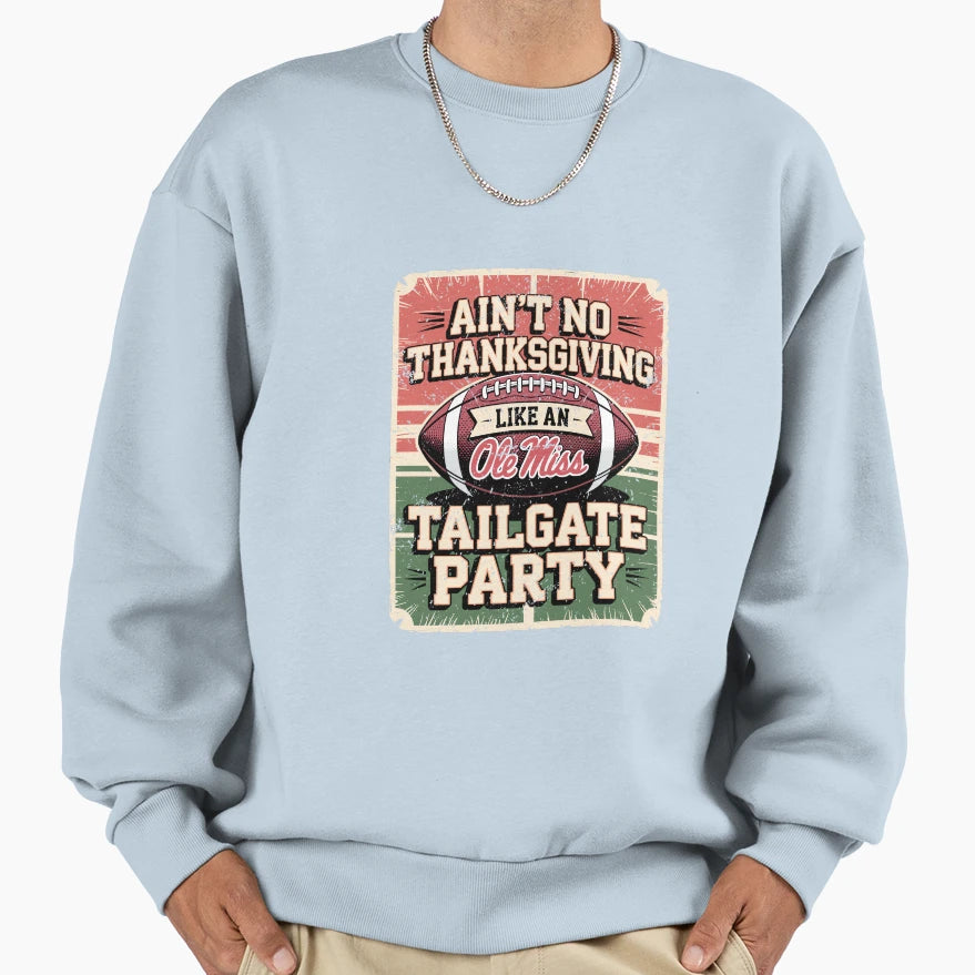 Ole Miss Football Tailgate Sweatshirt - Fun Novelty Design for Adults - T-Shirt, Sweatshirt, Hoodie