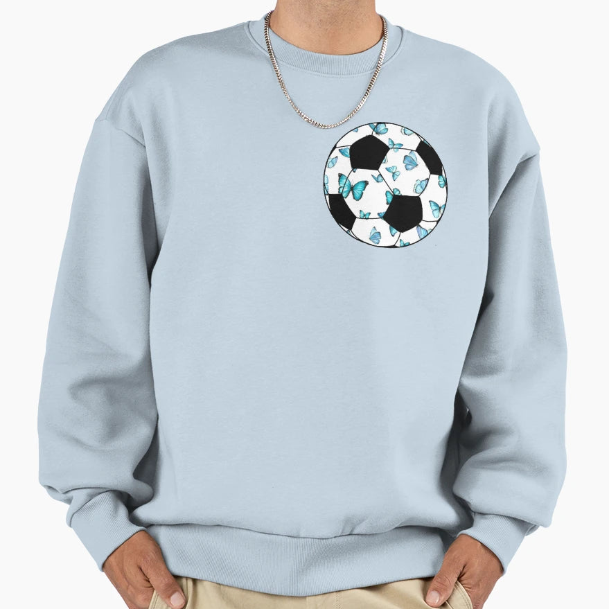 Butterfly Soccer Ball Sweatshirt - Novelty Apparel Unisex - T-Shirt, Sweatshirt, Hoodie