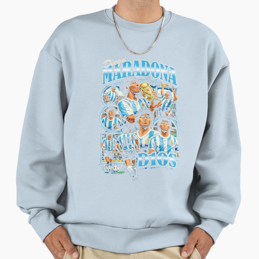 Diego Maradona 90S Bootleg Sweatshirt - Casual Everyday Wear Unisex - T-Shirt, Sweatshirt, Hoodie
