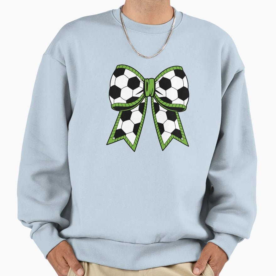 Soccer Bow Sweatshirt - Casual Everyday Wear Unisex - T-Shirt, Sweatshirt, Hoodie