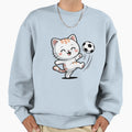 Soccer Kawaii Cat Drawing Sweatshirt - Casual Everyday Wear Men Women - T-Shirt, Sweatshirt, Hoodie