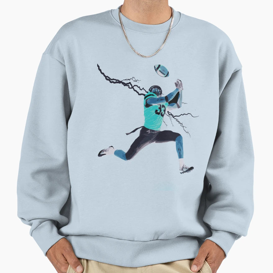 Football Player T-Shirt - Aesthetic Graphic for Adults - T-Shirt, Sweatshirt, Hoodie
