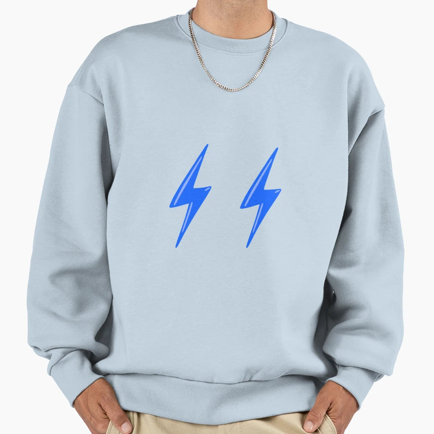 Blue Lightning Sweatshirt - Unique Graphic Men Women - T-Shirt, Sweatshirt, Hoodie