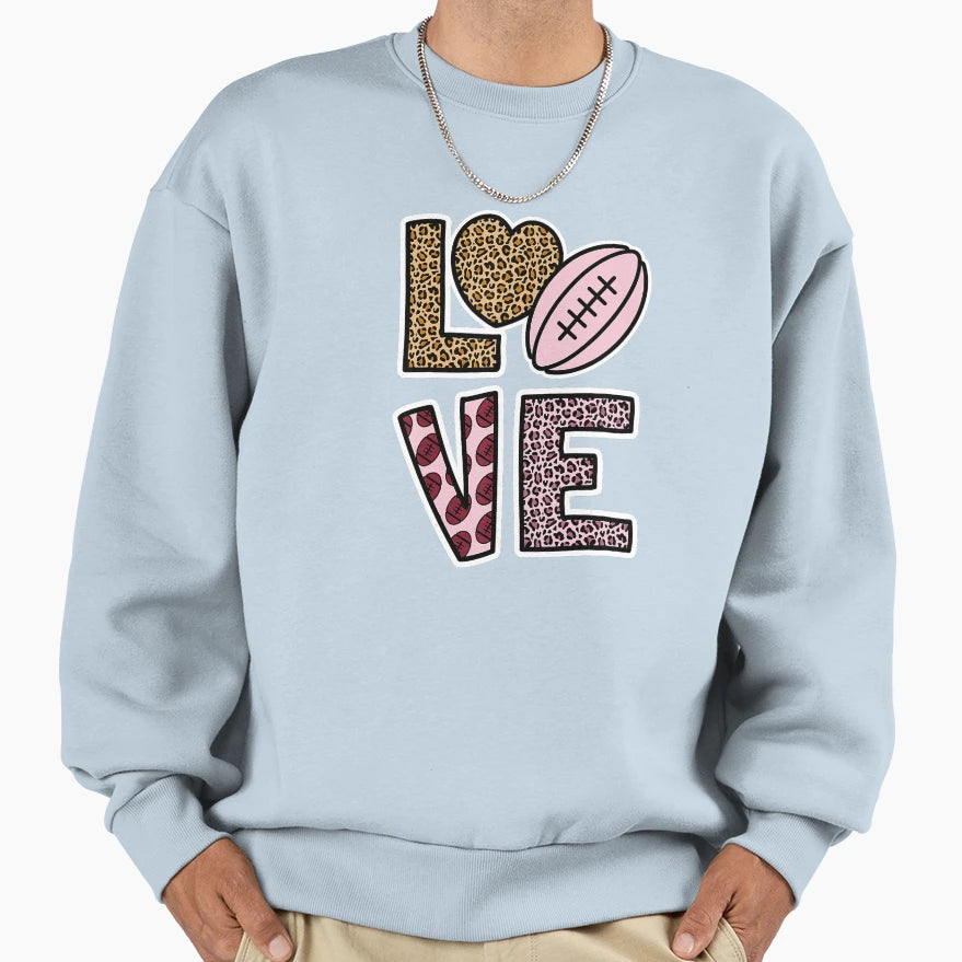 Love Rugby Leopard Sports Sweatshirt - Streetwear Style Men Women - T-Shirt, Sweatshirt, Hoodie