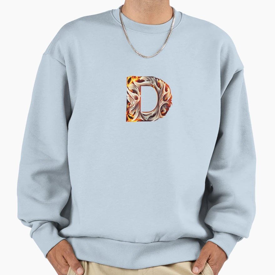 Letter Fire Sweatshirt - Streetwear Style for Adults - T-Shirt, Sweatshirt, Hoodie