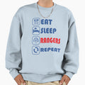 Eat Sleep Football Repeat Rangers Sweatshirt - Minimalist Print for Adults - T-Shirt, Sweatshirt, Hoodie