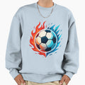 Fire And Ice Soccer Ball Game Day Sweatshirt - Minimalist Print Men Women - T-Shirt, Sweatshirt, Hoodie