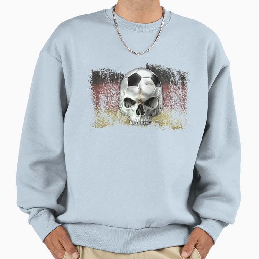 Football Skull Sweatshirt - Fun Novelty Design for Adults - T-Shirt, Sweatshirt, Hoodie