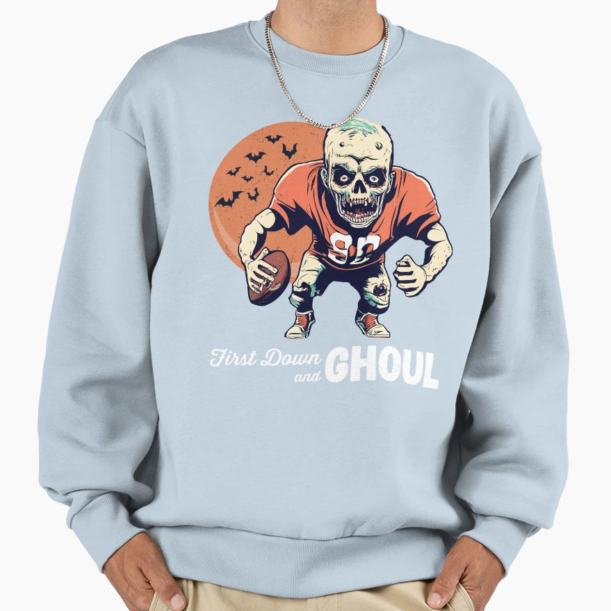 American Football Halloween Ghoul Sweatshirt - Trendy Graphic for Adults - T-Shirt, Sweatshirt, Hoodie