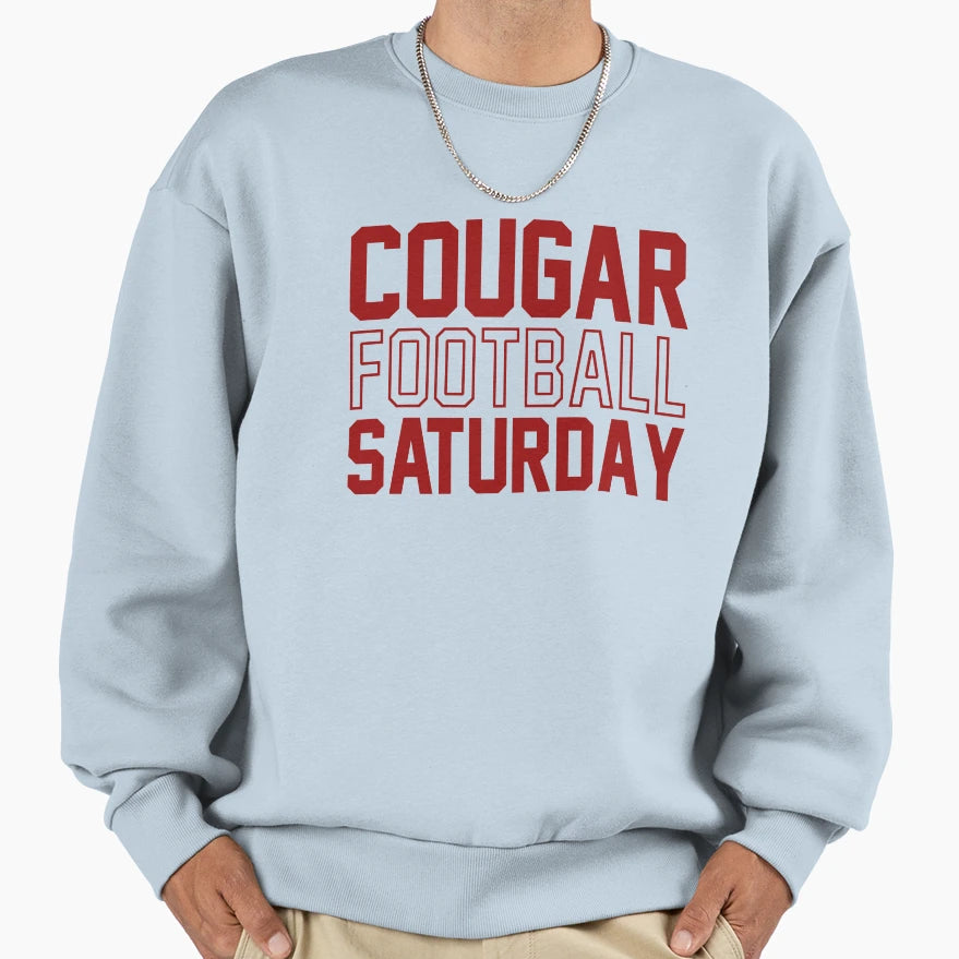Cougar Football Saturday Sweatshirt - Fun Novelty Design for Adults - T-Shirt, Sweatshirt, Hoodie