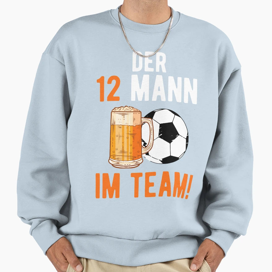Soccer Footballer Drinking Beer Sweatshirt - Fun Novelty Design Unisex - T-Shirt, Sweatshirt, Hoodie