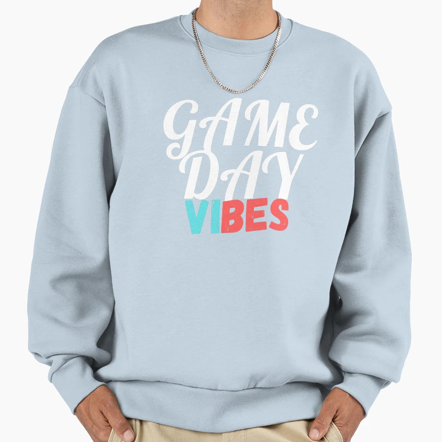 Game Day Vibes Sweatshirt - Custom Art Print for Adults - T-Shirt, Sweatshirt, Hoodie