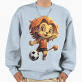 Lioness Playing Soccer White Sweatshirt - Fun Novelty Design Men Women - T-Shirt, Sweatshirt, Hoodie