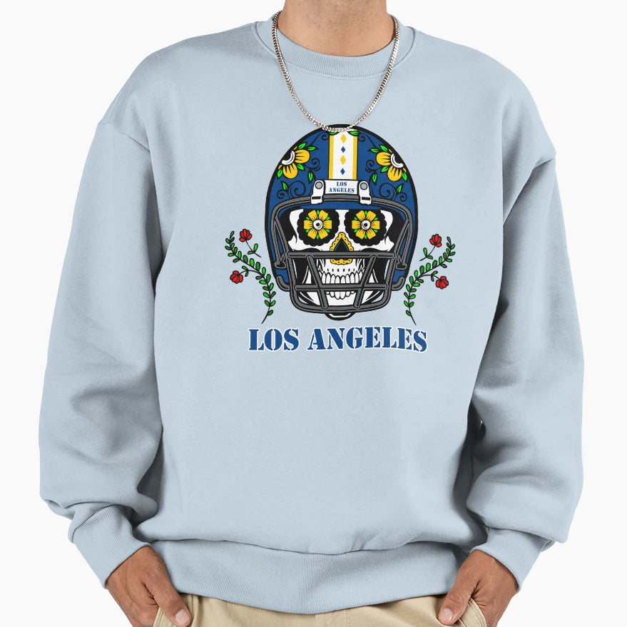 La Los Angeles Football Helmet Sugar Sweatshirt - Unique Graphic Men Women - T-Shirt, Sweatshirt, Hoodie