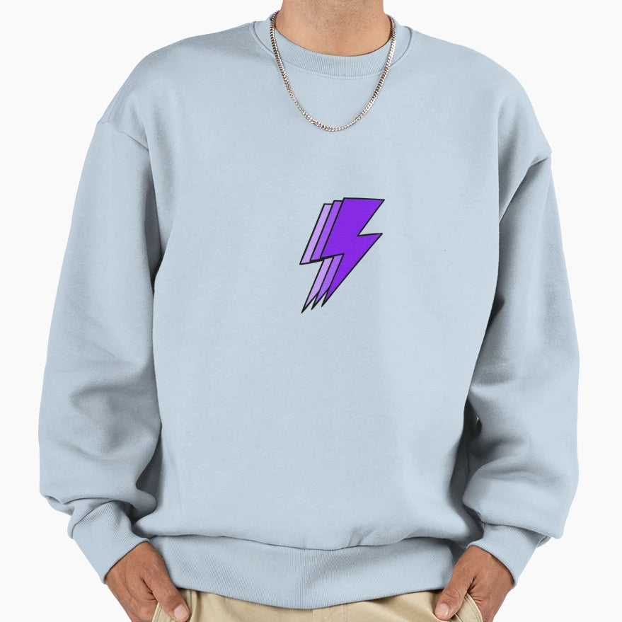 Purple Lightning Sweatshirt - Fun Novelty Design Men Women - T-Shirt, Sweatshirt, Hoodie