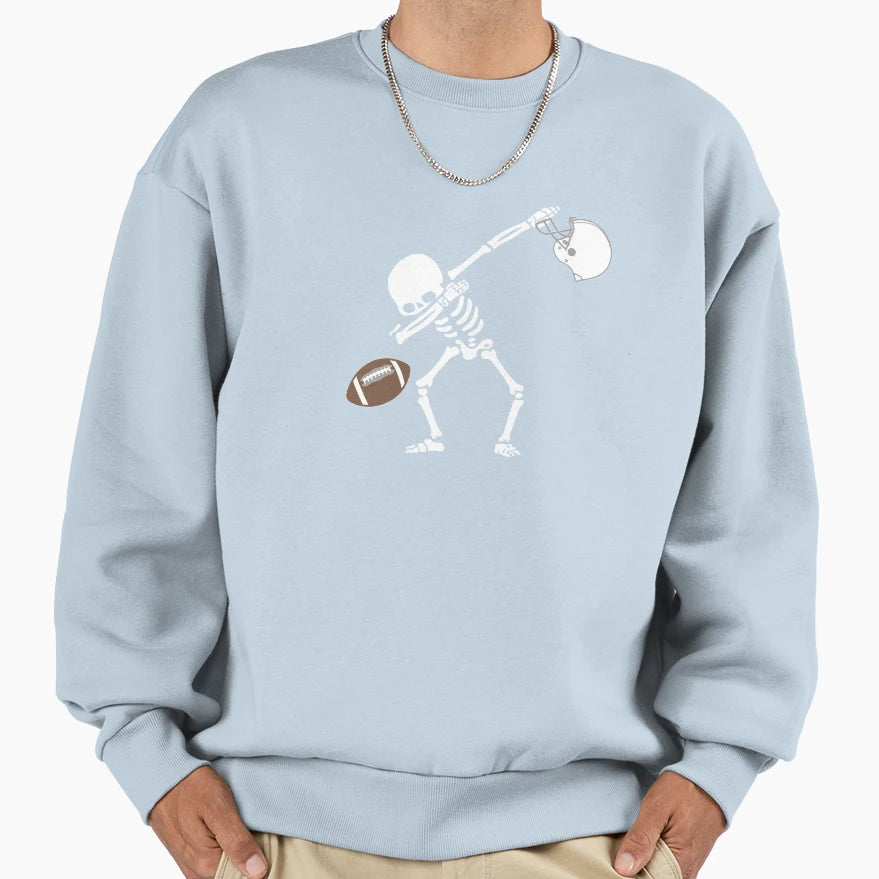 Football Player Skeleton Dabbing Sweatshirt - Unique Graphic for Adults - T-Shirt, Sweatshirt, Hoodie