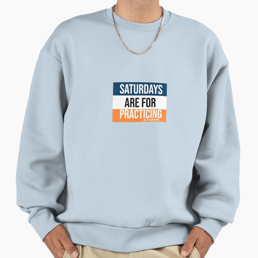 Tri Color Blue White Orange Sweatshirt - Aesthetic Graphic Men Women - T-Shirt, Sweatshirt, Hoodie