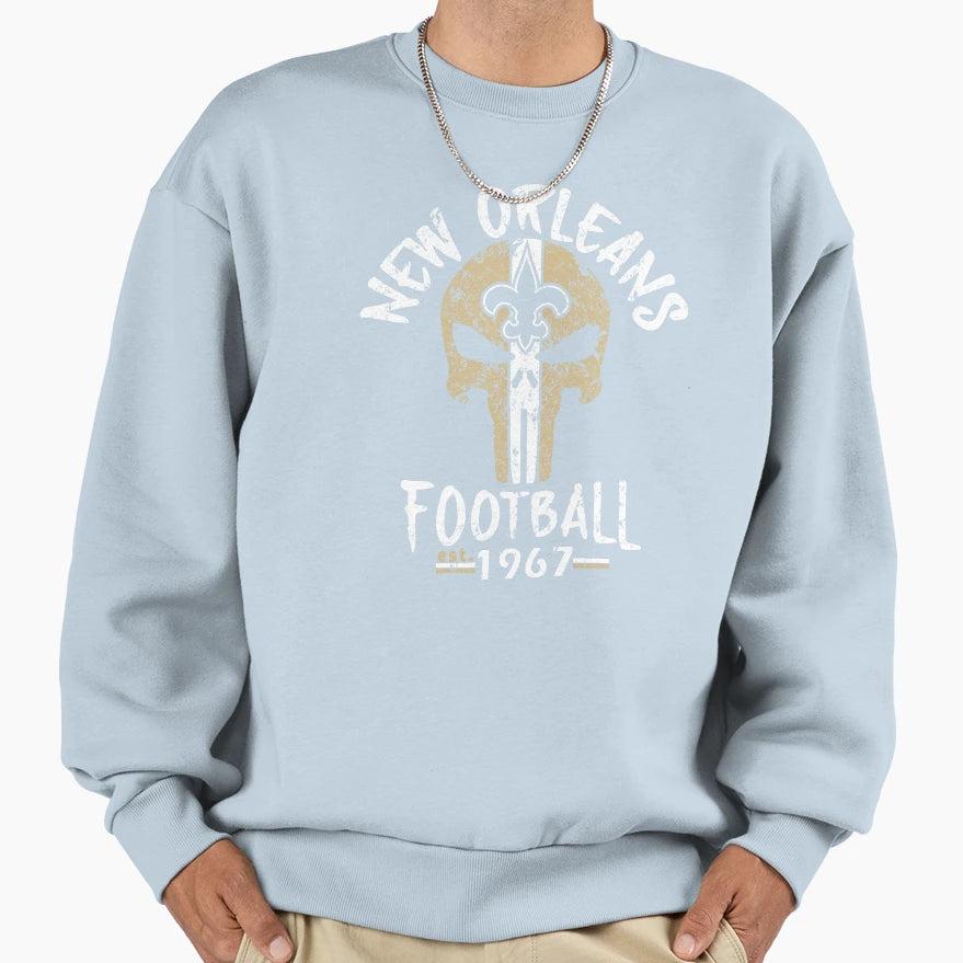 New Orleans Pro Football Grunge Sweatshirt - Novelty Apparel Men Women - T-Shirt, Sweatshirt, Hoodie