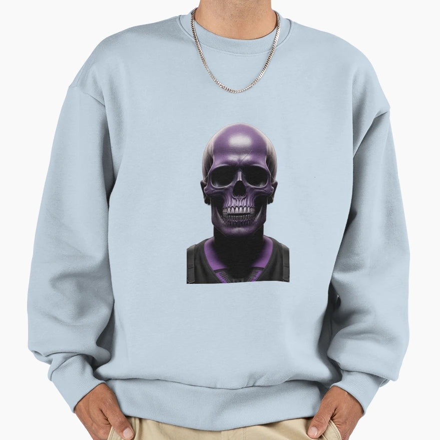 Purple Skull Sweatshirt - Aesthetic Graphic Unisex - T-Shirt, Sweatshirt, Hoodie