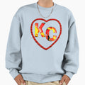 Red Yellow Kc Heart Team Colors Jdp Sweatshirt - Aesthetic Graphic Unisex - T-Shirt, Sweatshirt, Hoodie