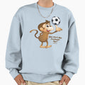 Funny Monkey Like Football Sweatshirt - Minimalist Print for Adults - T-Shirt, Sweatshirt, Hoodie