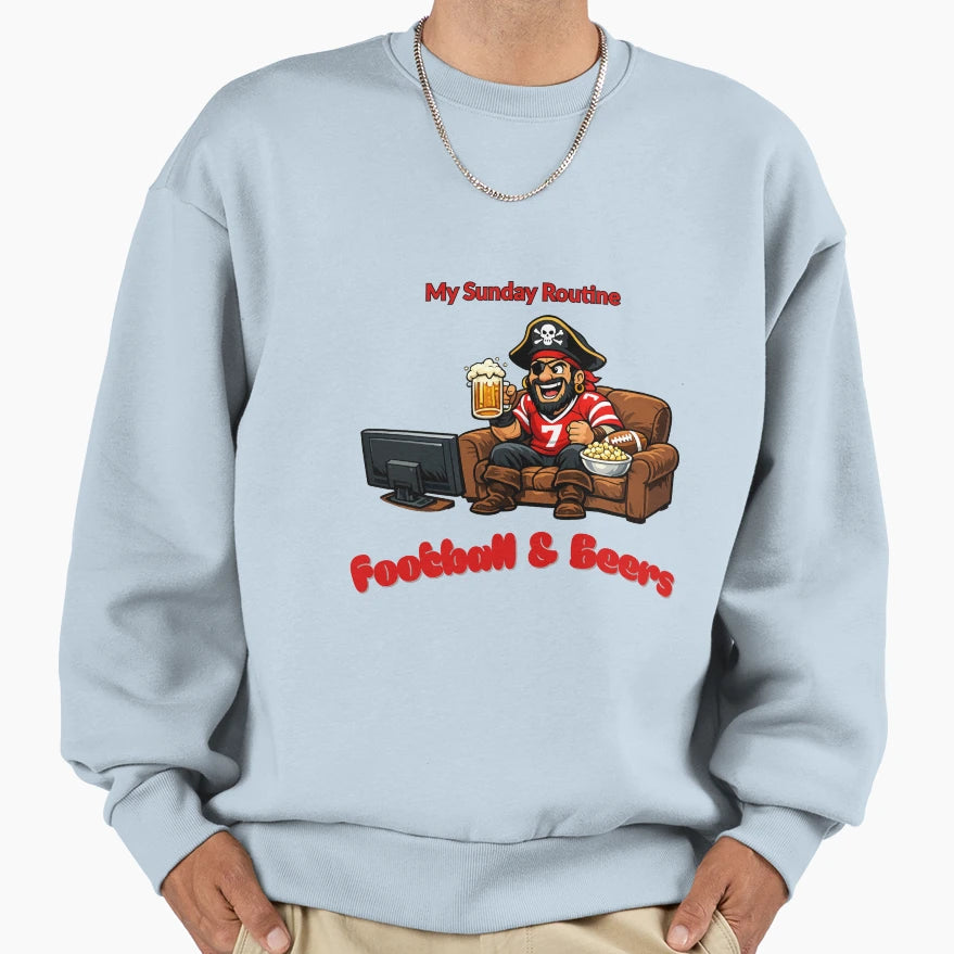 Tampa Bay Buccaneers Sunday Routine T-Shirt - Novelty Apparel Men Women - T-Shirt, Sweatshirt, Hoodie